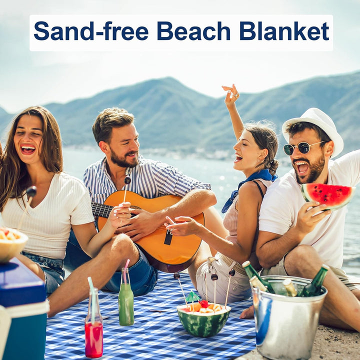 Picknickdecke 200x200cm, Stranddecke Wasserdicht Sandfrei Outdoor Decke Waschbar XXL Picknickdecken,