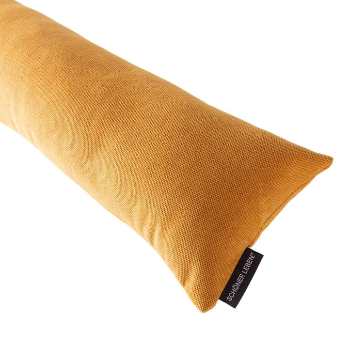 SCHÖNER LEBEN. Zugluftstopper Thermo Uni Senfgelb, Auswahl:80cm Länge ca . 15x80cm, ca . 15x80cm