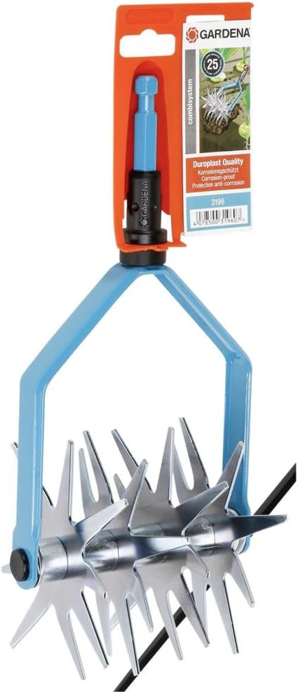 Gardena combisystem-Sternfräse: Gartenfräse zur Saatvorbereitung und Bodenlockerung, 14 cm & combisy