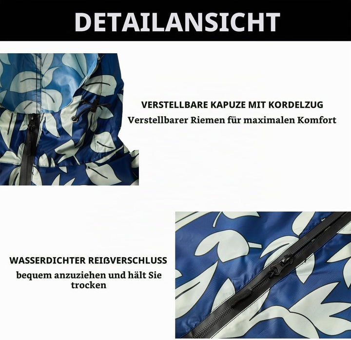 Regenponcho Damen/Herren Outdoor Jacket – Wasserdicht, Leicht &amp; Packbar für Wandern, Camping Mit Kap