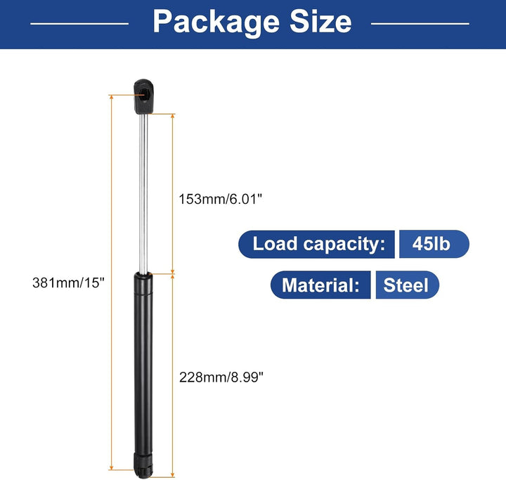 QUARKZMAN 381MM Gasdruckfeder, 20.43KG Gasfeder Gasdruckdämpfer für Bett Stauraum Abdeckung Tür Deck