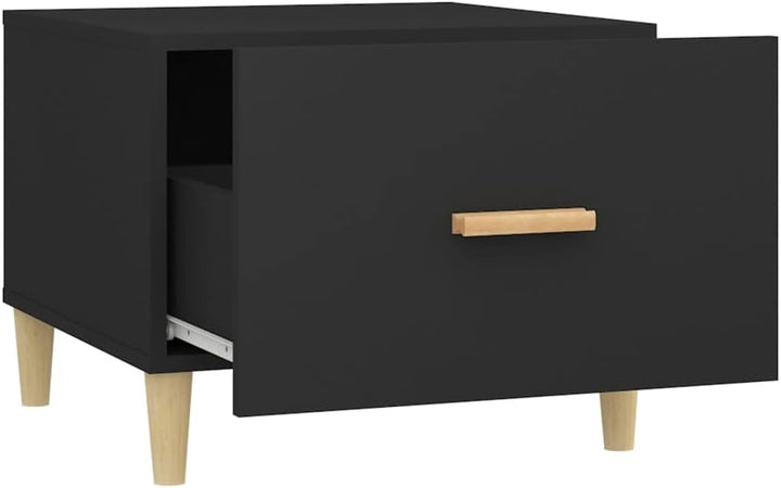 FIRBNUS Coutischtisch Schwarz 50x50x40 cm Holztisch Wohnzimmer Wohnzimmertisch Modern Beistelltisch