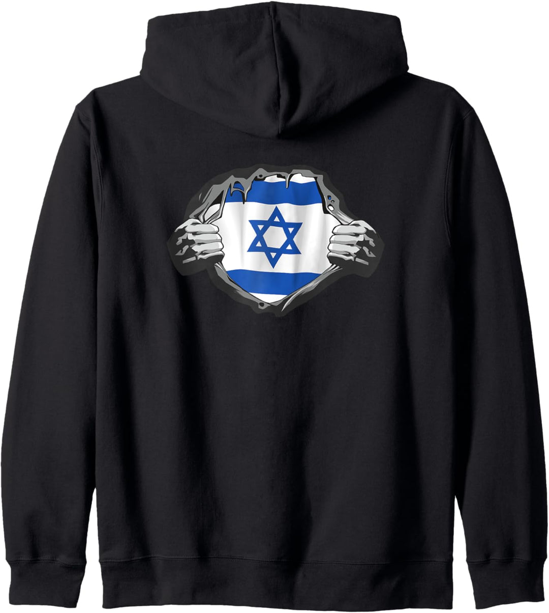 Israelisches zerrissenes Hemddesign zeige dein Herz Kapuzenjacke