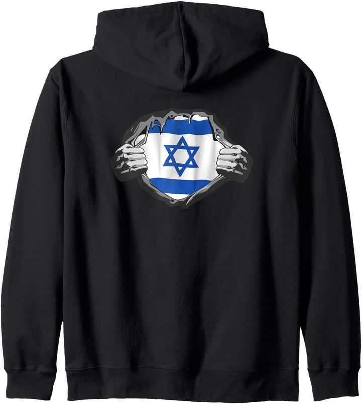 Israelisches zerrissenes Hemddesign zeige dein Herz Kapuzenjacke