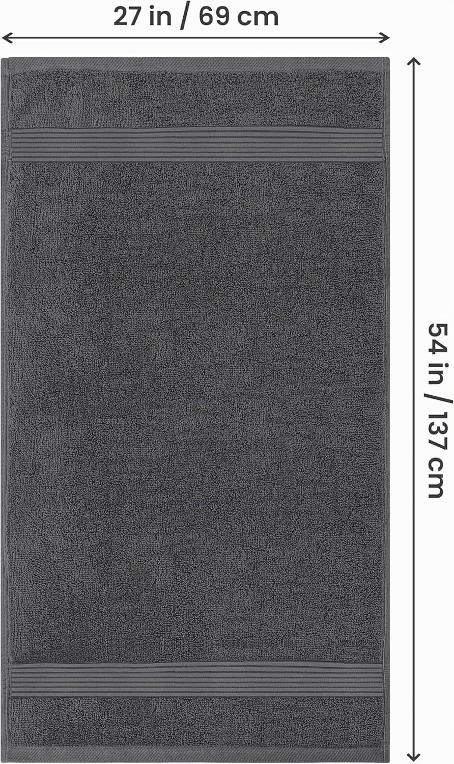 Utopia Towels - 4er-Pack Badetücher Set Premium 100% ringgesponnene Baumwolle 69 x 137 cm Handtücher