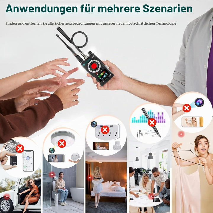 JMDHKK Multifunktionaler Datenschutzschutz: Versteckter Kamera-Detektor, Magnetfinder, Wanzen-Detekt