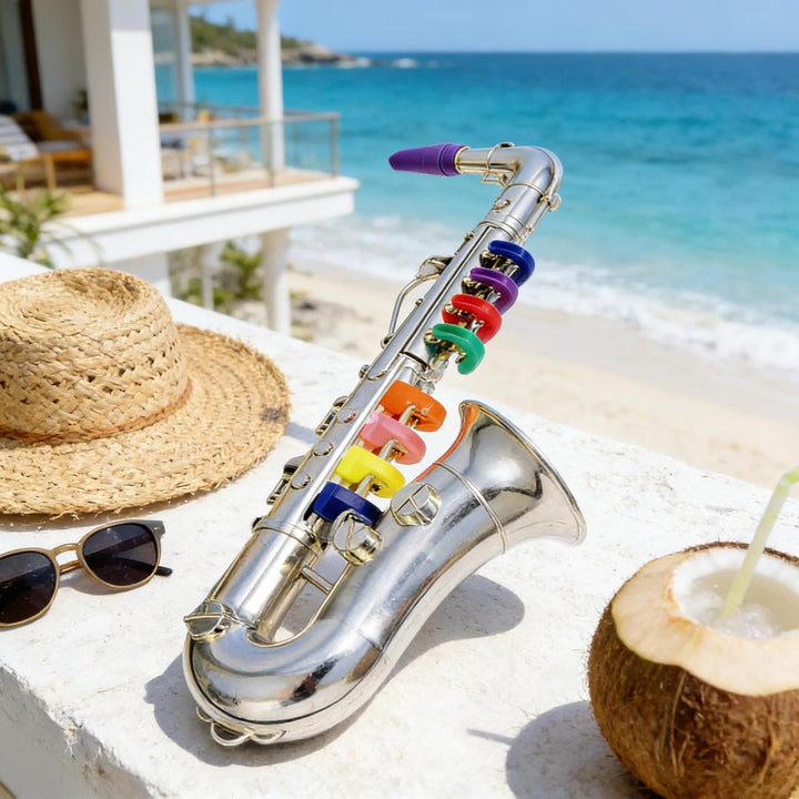 Spielzeug-Saxophon für Kinder - Musik-Saxophon,Spielzeug-Saxophon - für & Mädchen – Geburtstag, Feie