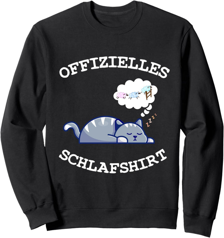 Offizielles Schlafshirt pijama Schlafanzug Katze Sweatshirt