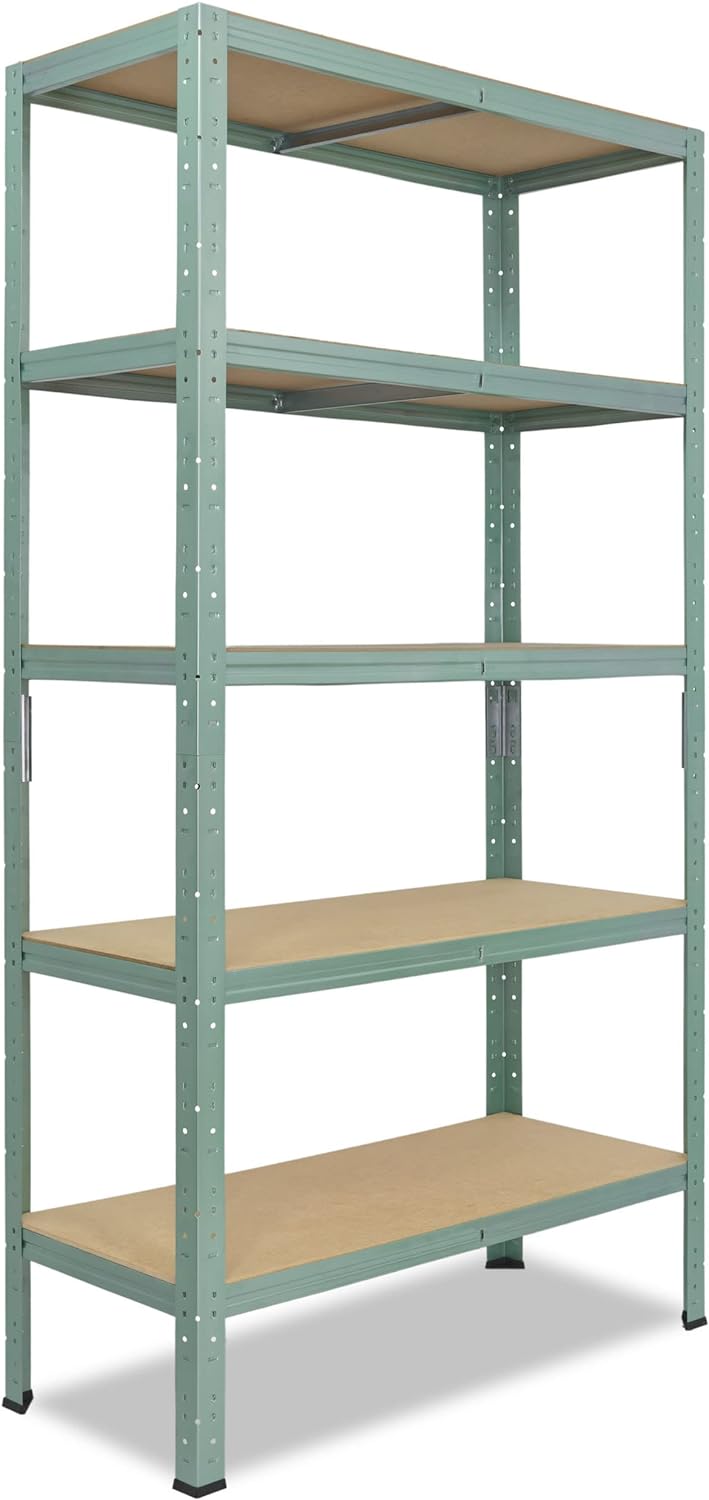 shelfplaza® 200x40x60cm Home Schwerlastregal grün/Metallregal mit 5 Böden/Kellerregal Metall, Garage