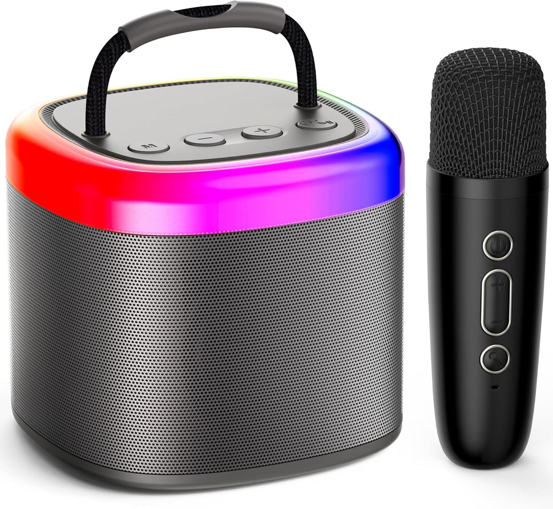 JYX Karaoke Maschine für Kinder & Erwachsene, Mini Karaoke Anlage mit Mikrofonen, Bluetooth Karaoke