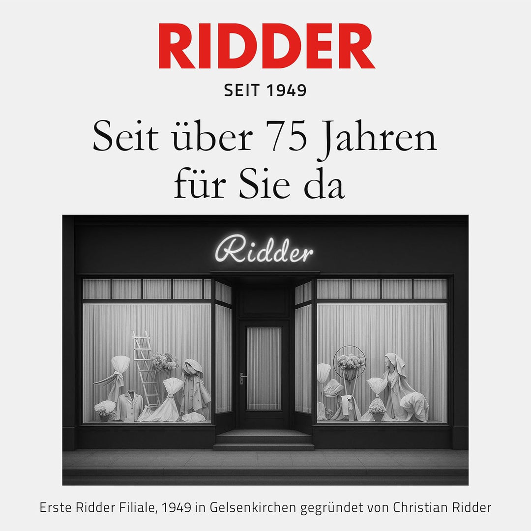 RIDDER – Bad-Hocker Max Ø 30x46,5cm, schwarz, PP/Stahl | Stabiler Duschhocker mit rutschfesten Füsse