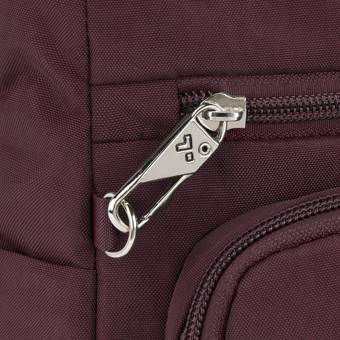 Travelon Unisex Essentials Anti-Diebstahl aufgesetzte Tasche Crossbody-Tasche, Dunkles Bordeauxrot