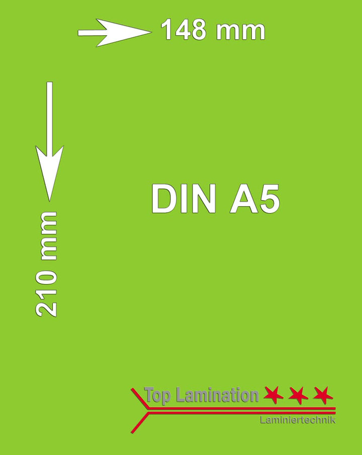 Top Lamination 100 Blatt pistazien grün 120 g/m² A5 (148x210mm) Tonpapier bedruckbar Premium Farbpap