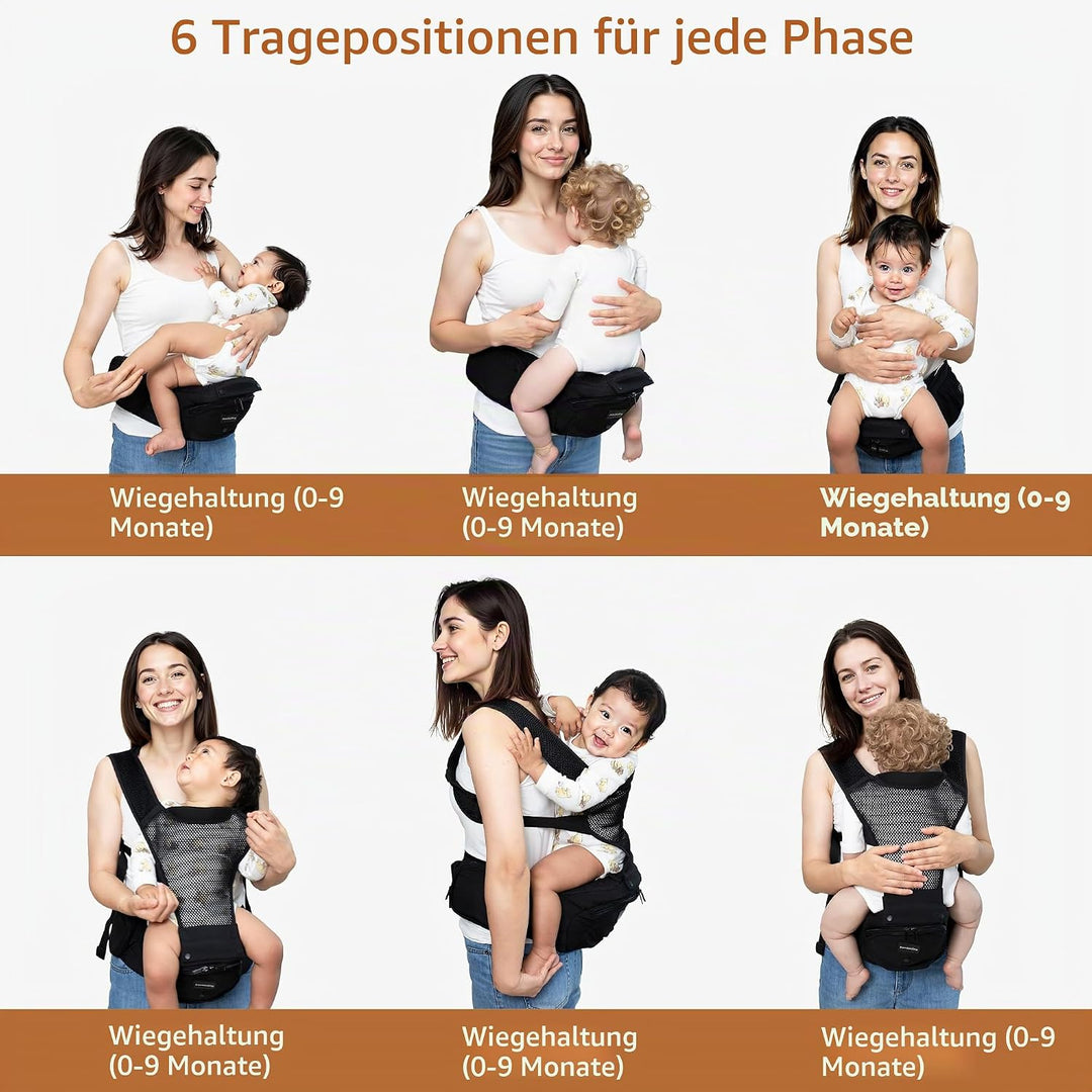 Pandanling - BabyTrage mit Hüftsitz: Von Neugeborenen bis Kleinkindern – Preisträgerin des Mom&