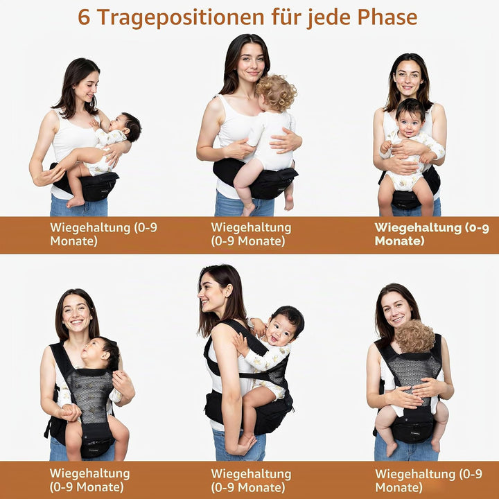 Pandanling - BabyTrage mit Hüftsitz: Von Neugeborenen bis Kleinkindern – Preisträgerin des Mom&