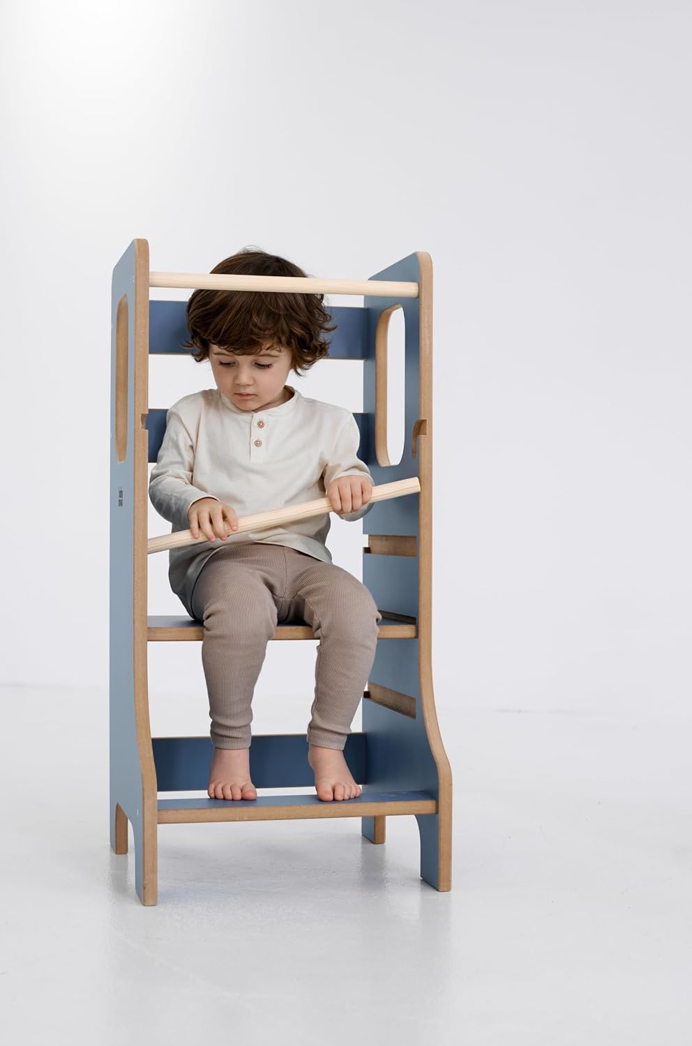 Kindersicherer Lernturm | Verstellbarer Montessori-Küchenhelfer blau | Montessori Küchenhelfer | Ler