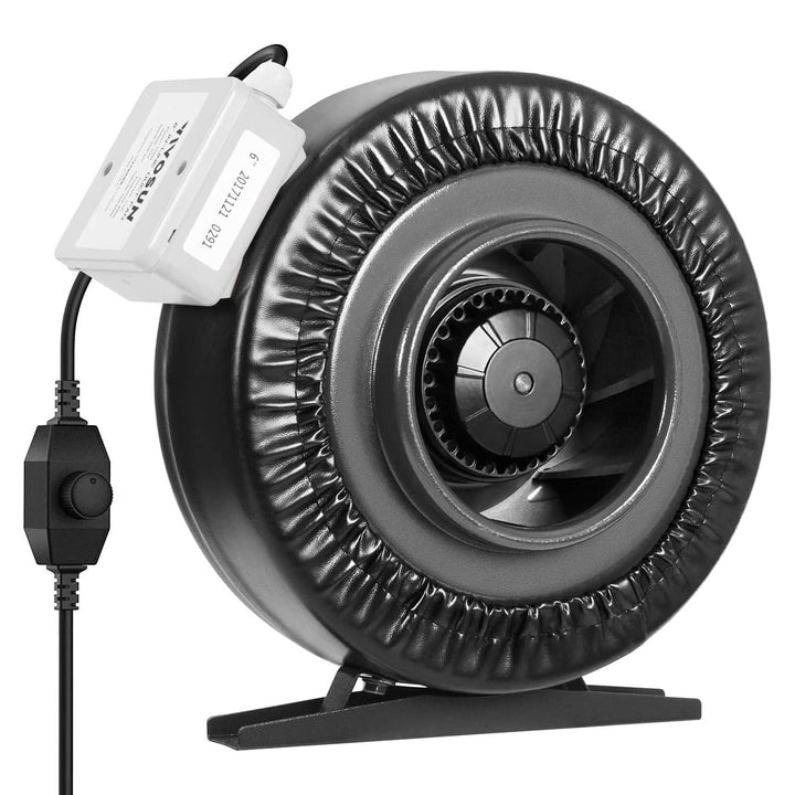 VIVOSUN 6 Zoll Inline Rohrventilator, 440 CFM Lüftungsventilator mit variabler Geschwindigkeitsregle