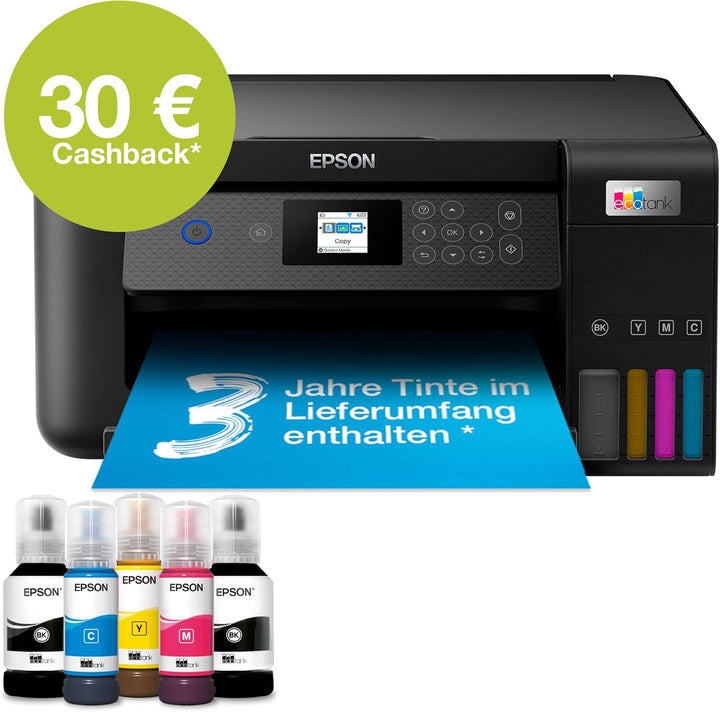 EcoTank ET-2850 A4-Multifunktions-Wi-Fi-Tintentankdrucker, mit einem im Lieferumfang enthaltenen Vor