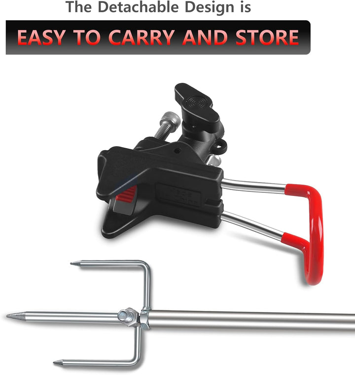 Leeko Rutenhalter, Angelrute Halter 2 Stück Edelstahl Universal Ruten Ständer 360°Verstellbar Angelr