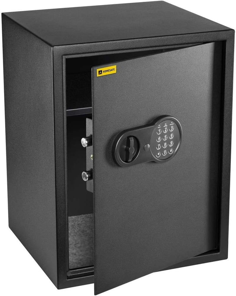 Homesafe HV50E Tresor Safe mit Schlüssel Elektronischem Möbeltresor, Dokumententresor, Elektronische