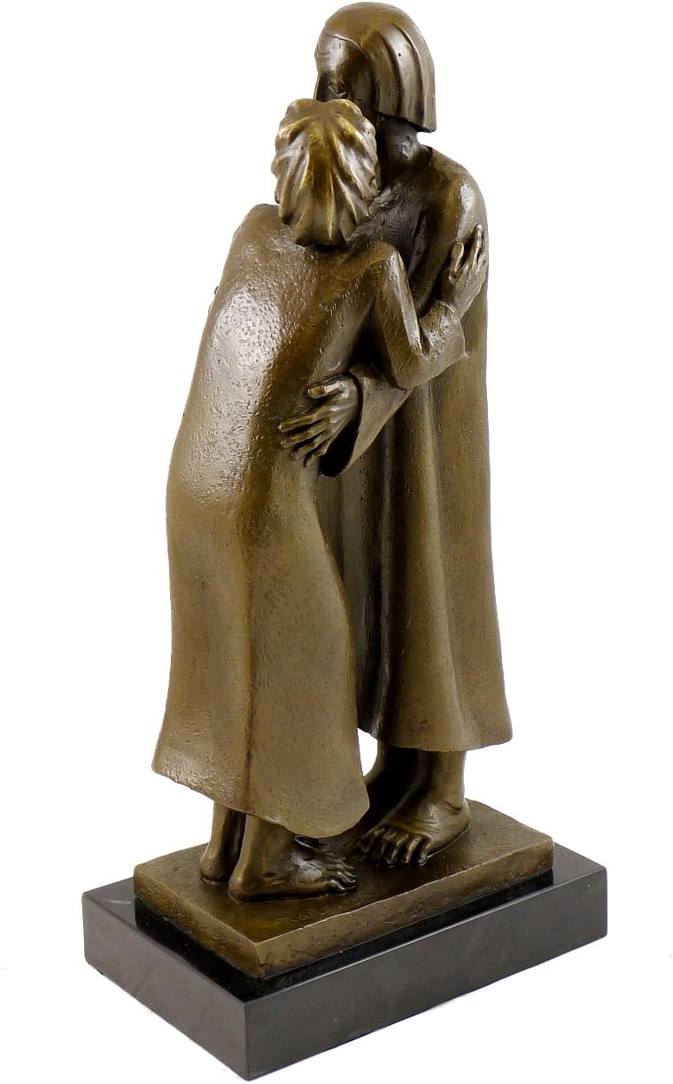 Das Wiedersehen (1930) - Ernst Barlach Skulptur - 100% Bronze - Christus und Thomas - Wohndeko Desig