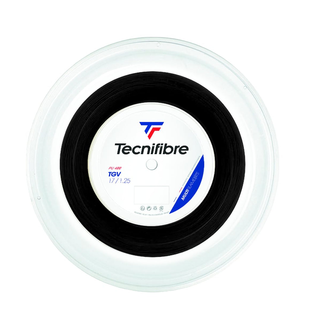 Tecnifibre Tgv 200M Schwarz Tennis Saitenrolle Multifil Schwarz 1,25, 1,25