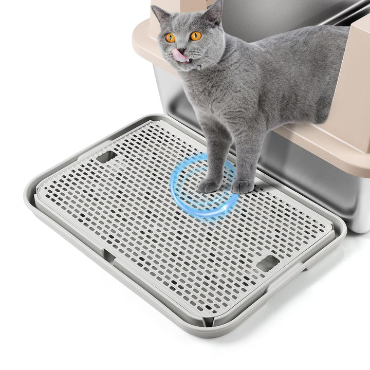 grosse Katzentoilette Rampe Matte, 42x30CM Katzentreppe, Katzenstreu Catcher für automatische selbst