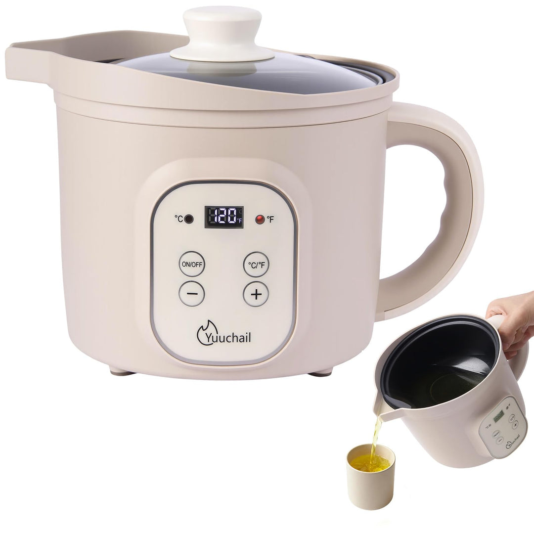 Yuuchail 1,5 l elektrischer Wachsschmelzer mit Digitalanzeige, präziser Temperaturregelung (30–150 °