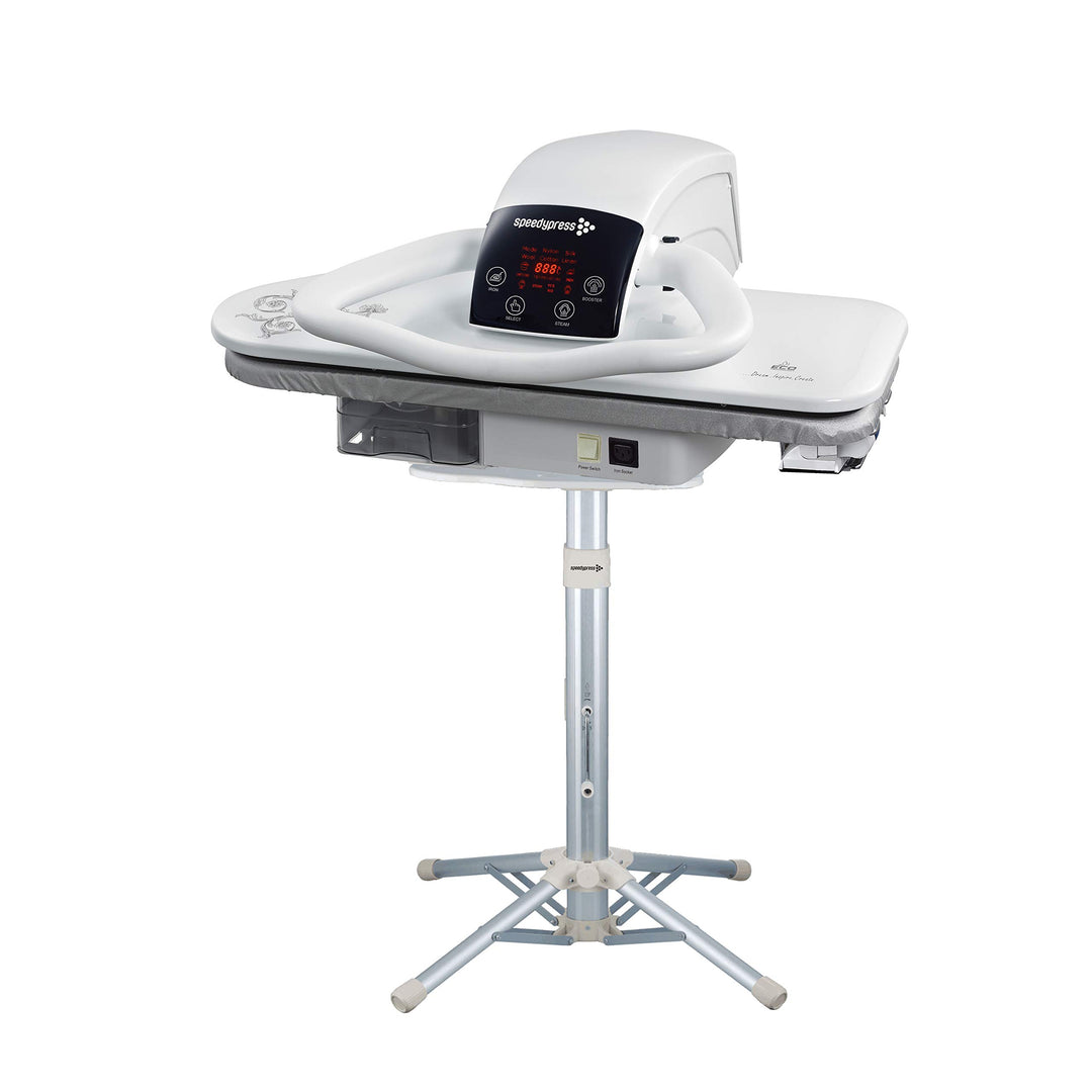Speedypress Dampfpresse 71HD weiss, robust, professionell, 68 cm, mit Ständer (+ kostenloser Bügelau
