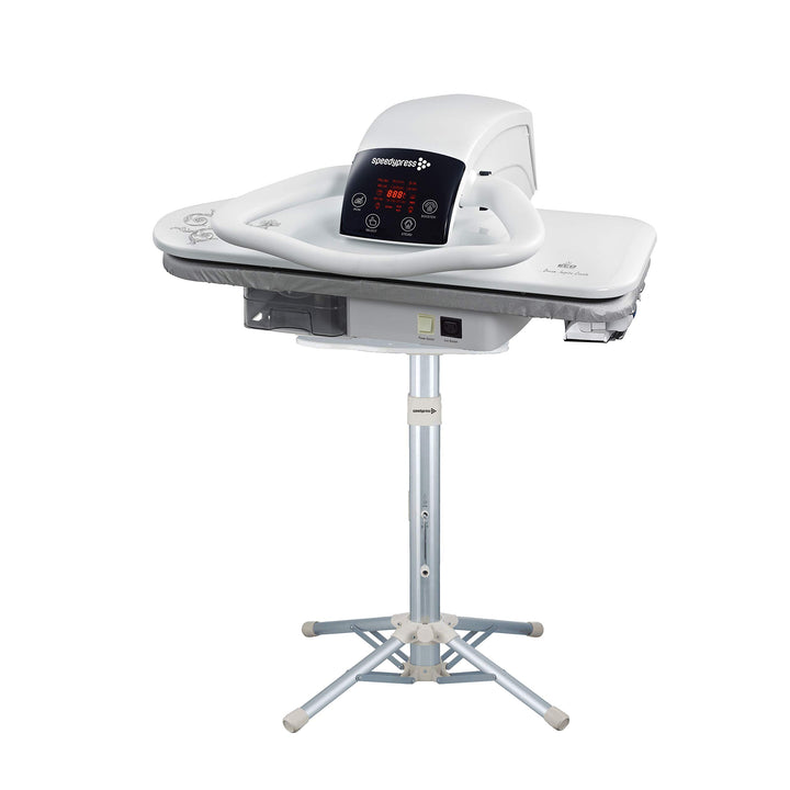 Speedypress Dampfpresse 71HD weiss, robust, professionell, 68 cm, mit Ständer (+ kostenloser Bügelau