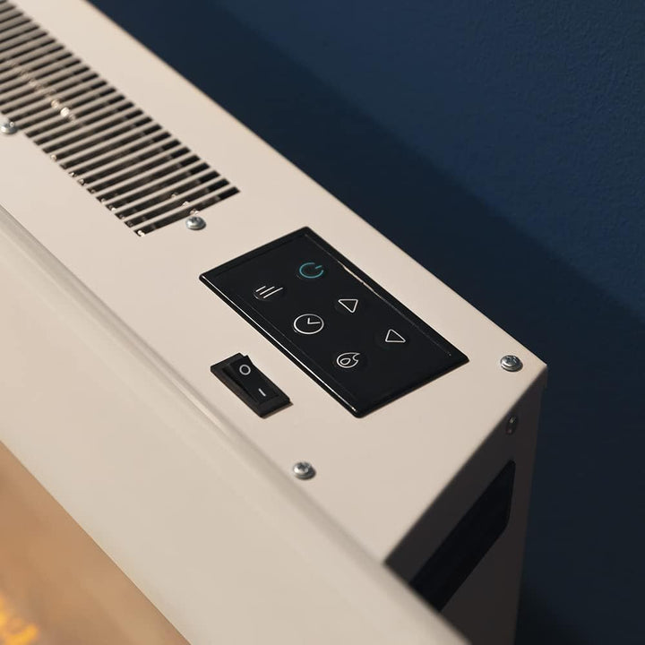 Cecotec Dekorativer Elektrischer Kaminofen ReadyWarm 2700 Design Flames White. 26“, 2000 W mit 2 Lei