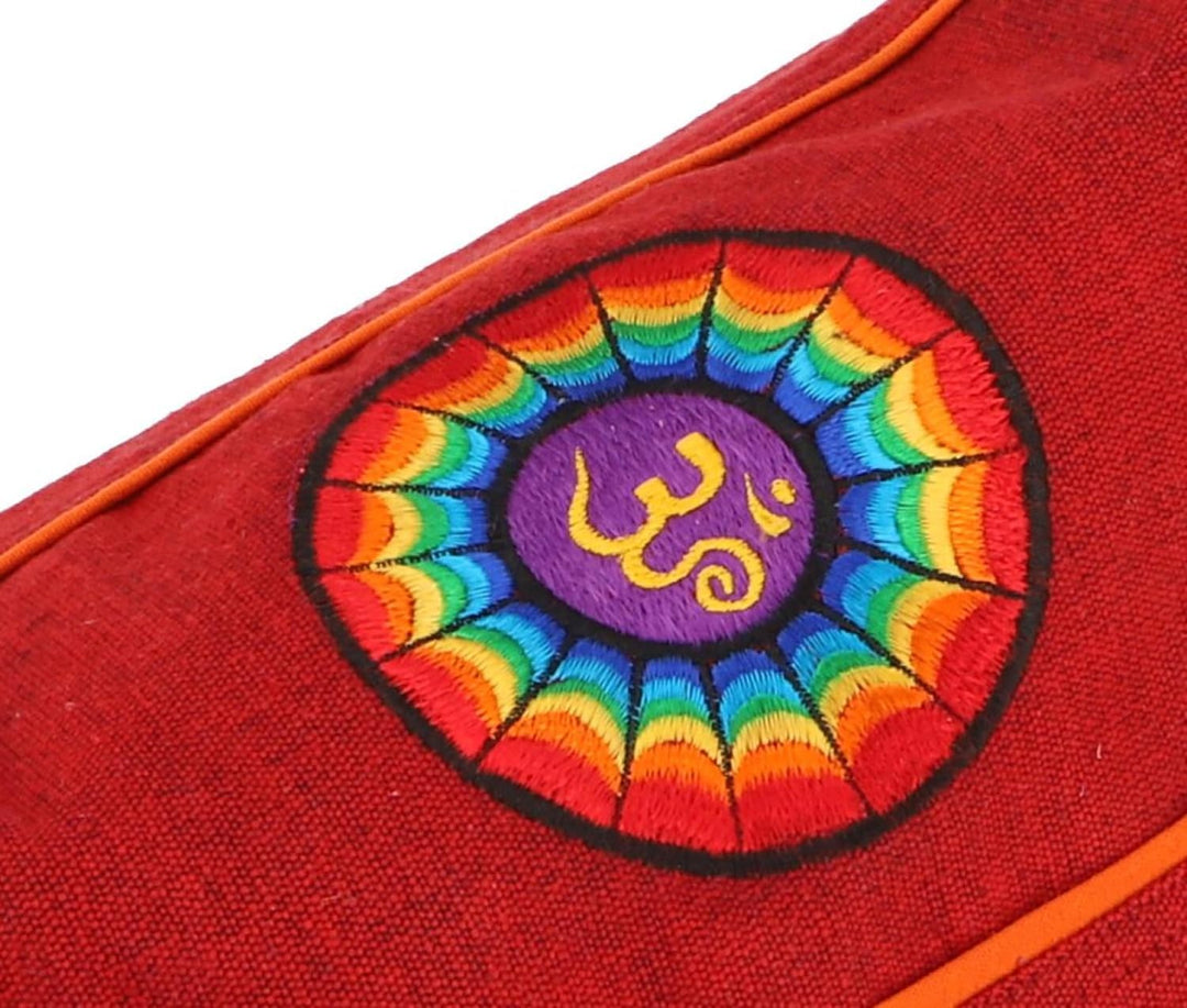 GURU SHOP Yogamatten-Tasche Om - Rot, Herren/Damen, Baumwolle, 65x15x15 cm, Taschen für Yogamatten E