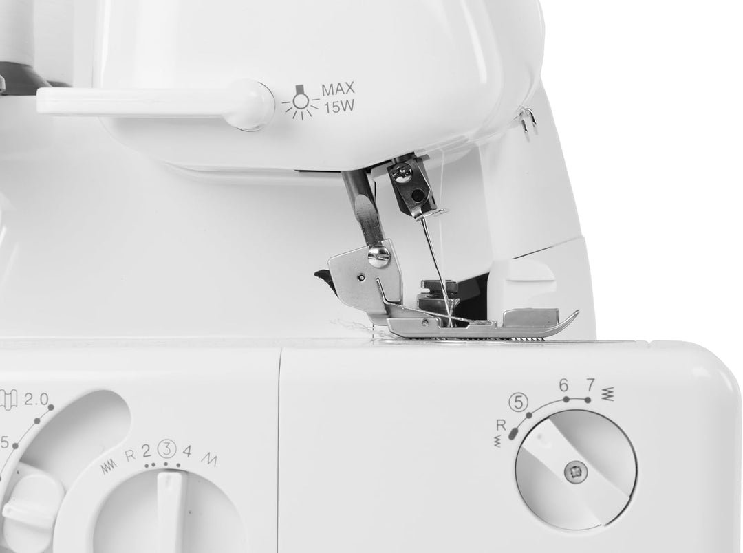 Gritzner 788 Overlock mit LED Licht + 5 praktische Nähfüsse aus dem Sonderzubehör + Abfallbehälter +