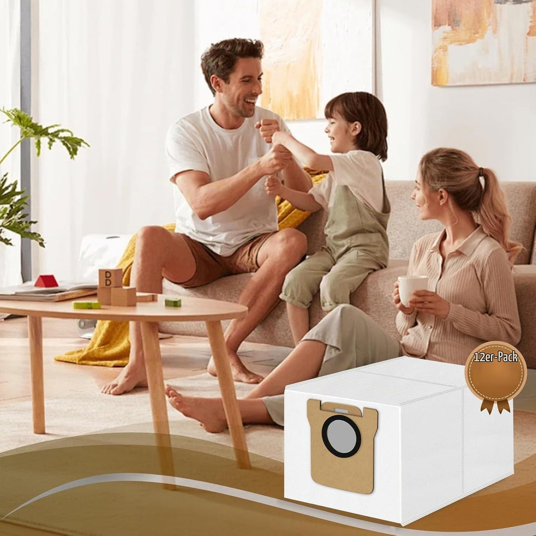12 Stück Staubsaugerbeutel für Xiaomi X10+/X20+/Pro/Max/5/5 Pro für Dreame L20/L10s/L10/L10s Pro/L50