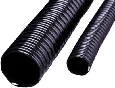 AquaOne Teichschlauch Spiralschlauch 50 mm 2' 5 Meter schwarz Top Qualität Rolle pvc lichtundurchläs