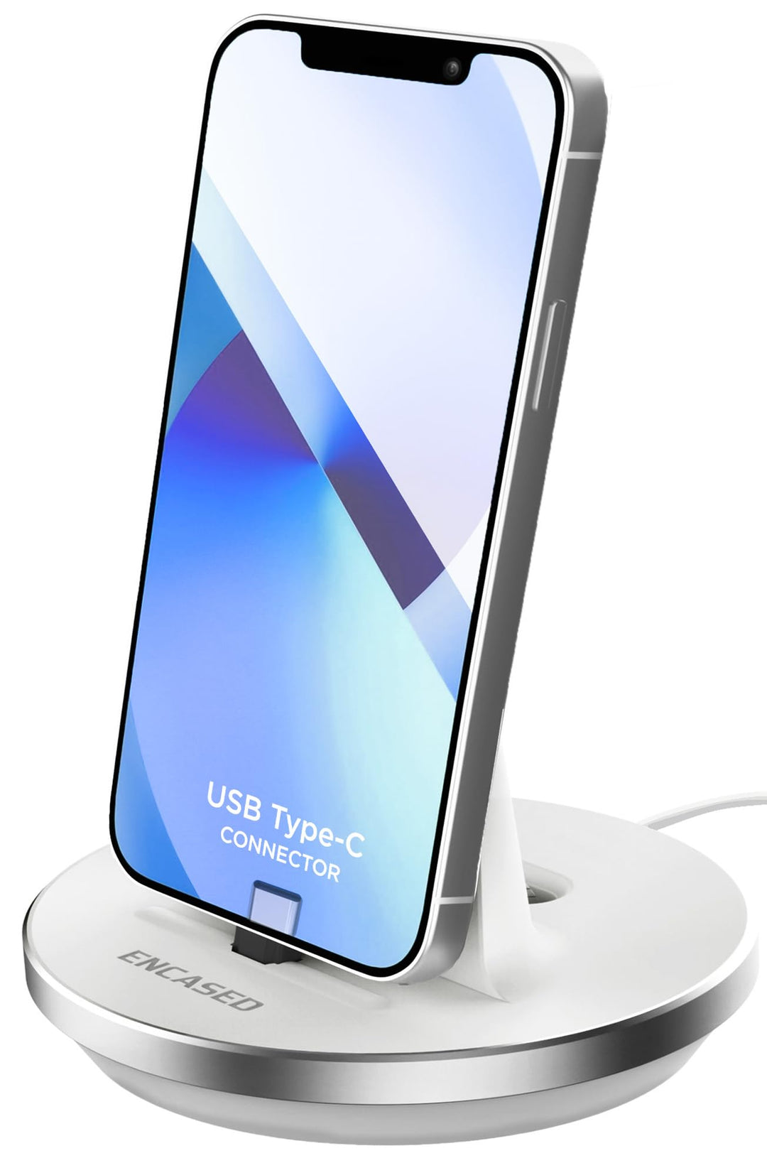 ENCASED USB-C Schnell ladestation für iPhone 17, 16, 15 – Kabelgebundenes Ladegerät mit Typ-C Anschl
