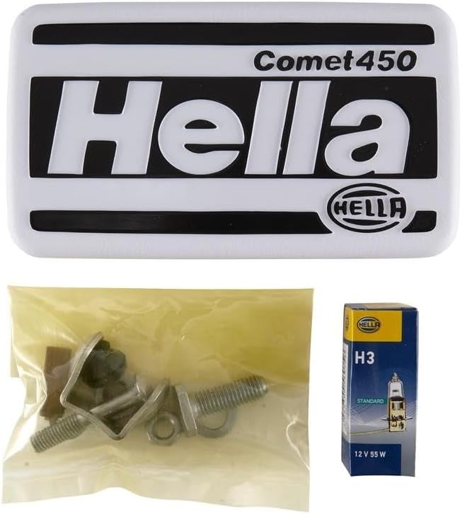 HELLA - Halogen-Fernscheinwerfer - Comet 450 - E1 44442/ECE-R8 - 12V - rechteckig - geschraubt - gem