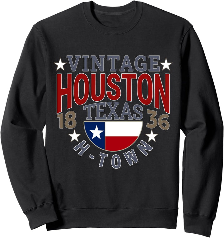 Vintage H Town Houston Texas Est 1836 Souvenir Sweatshirt