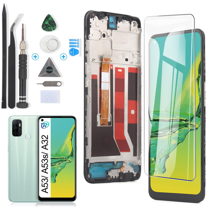 RongZy Display für Oppo A53/A53s/A32/A33 LCD Bildschirmersatz Digitizer Touchscreen Montiert Ersatz