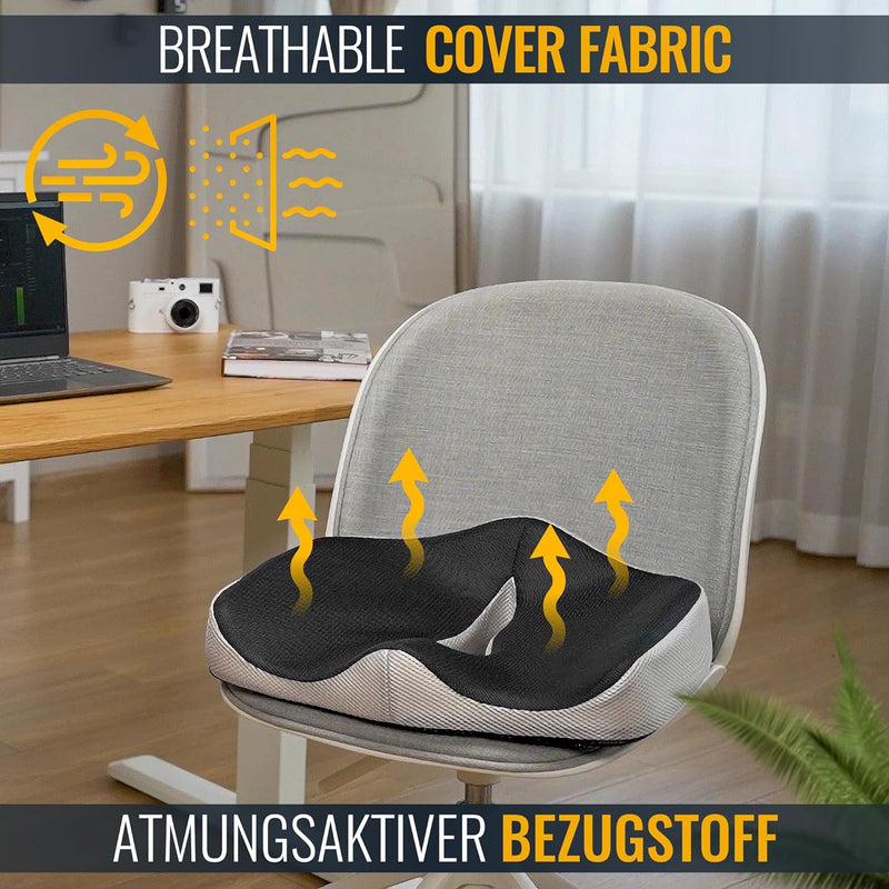 RICOO Ergonomisches Sitzkissen Orthopädisch Steissbeinkissen, Sitzerhöhung SK-U0110 Stuhlkissen gege