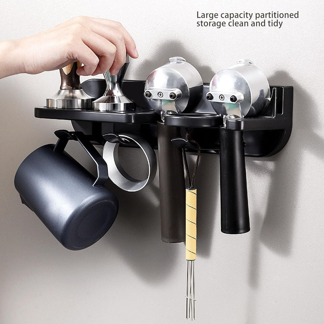 Espresso-Siebträger-Wandhalterung, Platzsparender Schwebender Kaffeestations-Organizer mit 58-mm-Sie