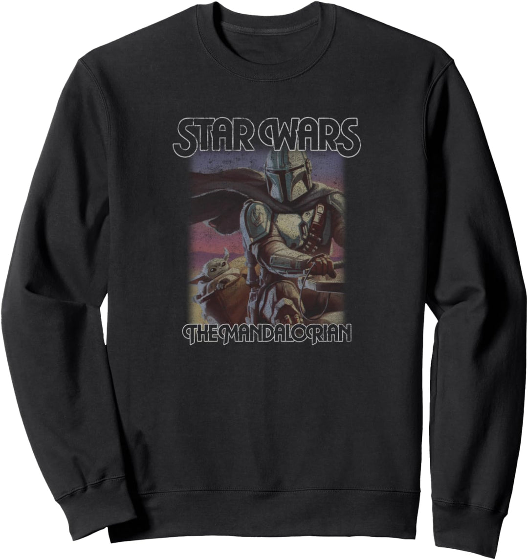 Star Wars: The Mandalorian & The Child Riding Away Poster Sweatshirt