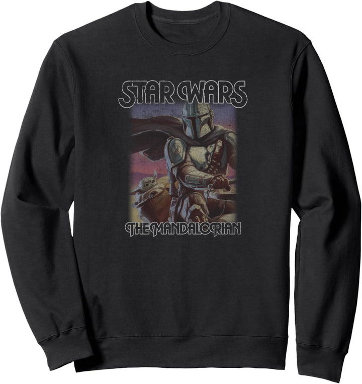 Star Wars: The Mandalorian & The Child Riding Away Poster Sweatshirt