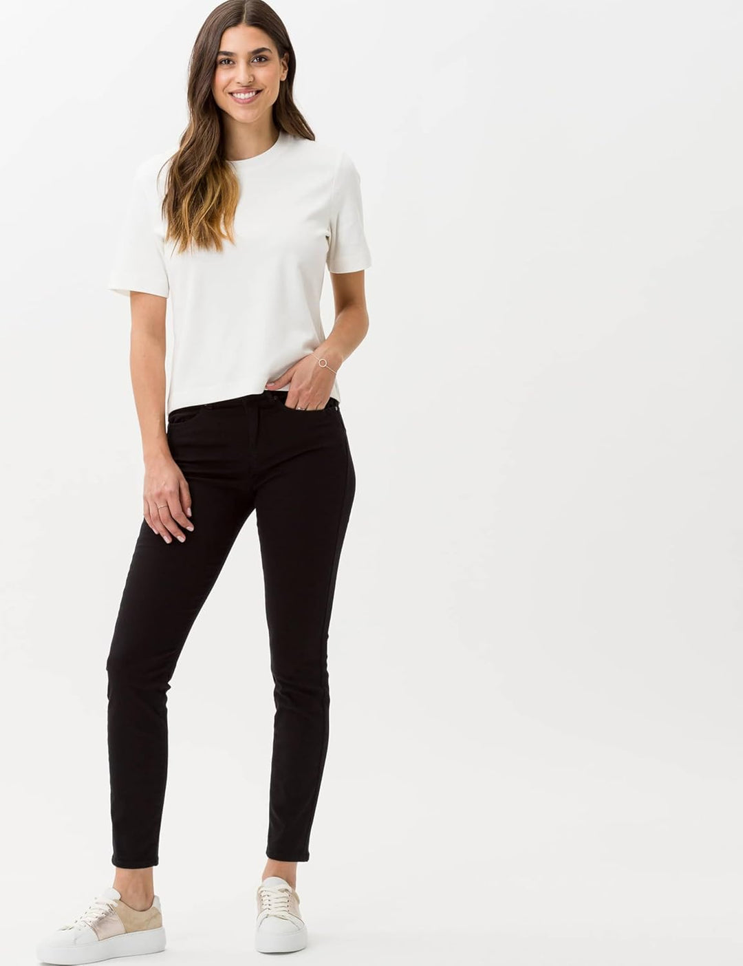 BRAX Damen Dummy Jeans 27W / 30L Clean Perma Black, 27W / 30L Clean Perma Black