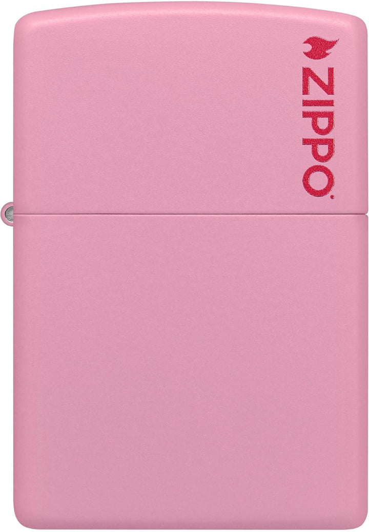 Zippo 60001206 Logo Feuerzeug, Messing, Pink Matte