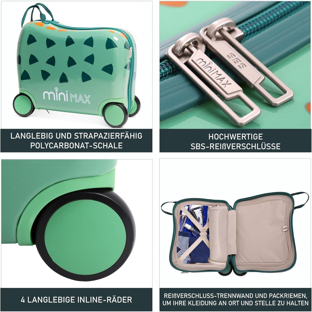 Aerolite MiniMax Kinder-Ride-On-Koffer, passend für 45 x 36 x 20 cm, EasyJet, maximale Grösse, Kinde