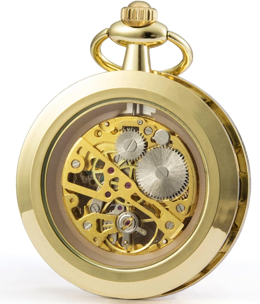 SEWOR Single Face Mechanische Handaufzugwerk Taschenuhr Gold, Gold
