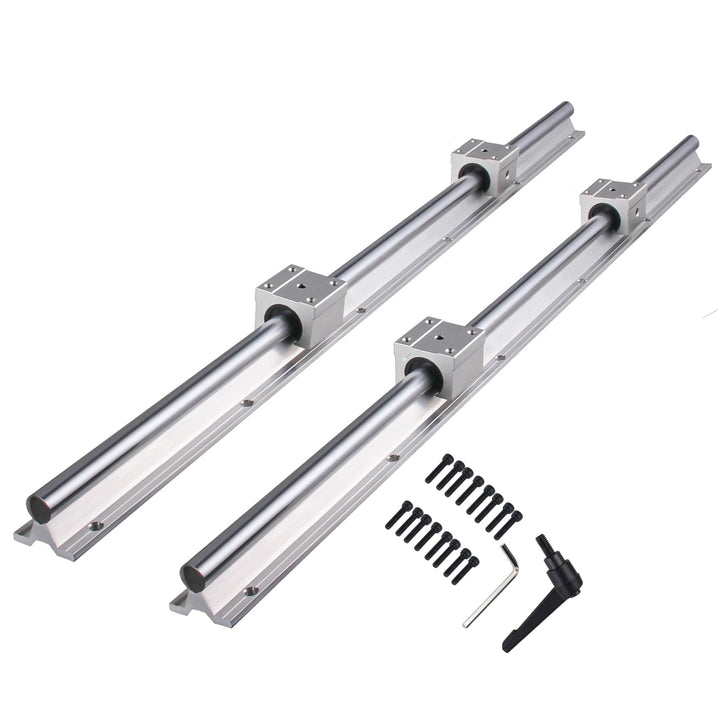 CNCYEAH Linearschiene SBR25-1200 mm Linearlager-Gleitset mit 2 Linearführungswellen+ 4 Stücke SBR25U