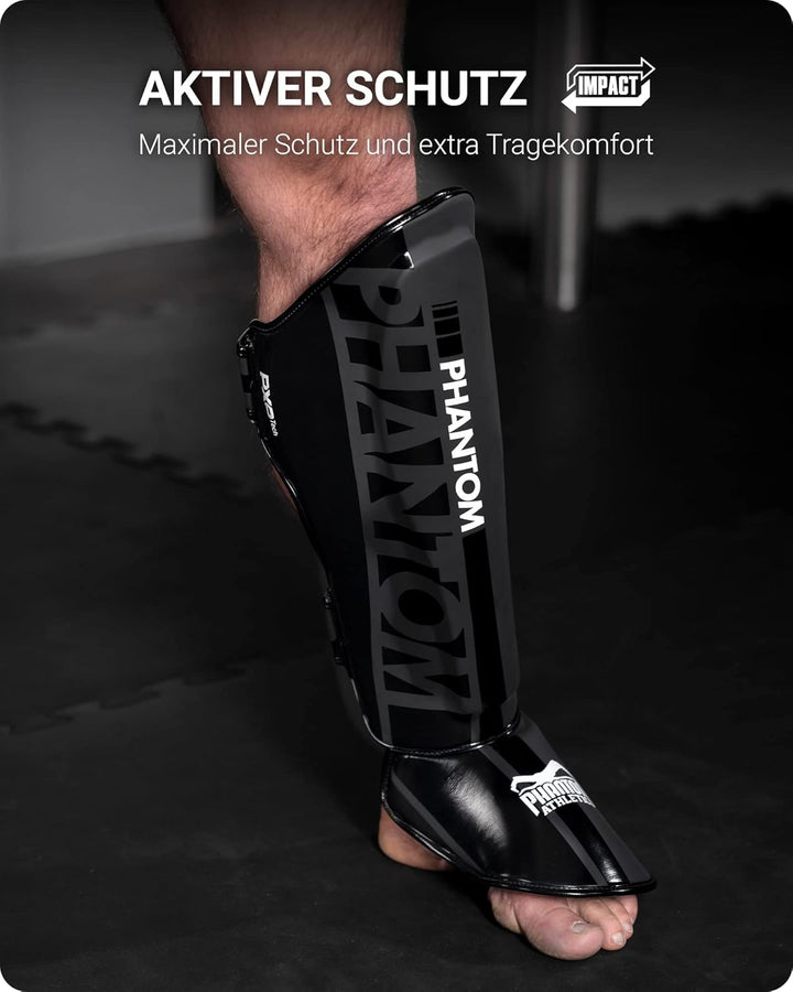 Phantom Schienbeinschoner mit Spannschutz, Kampfsport, MMA, Kickboxen, Muay Thai APEX Striking - Sch