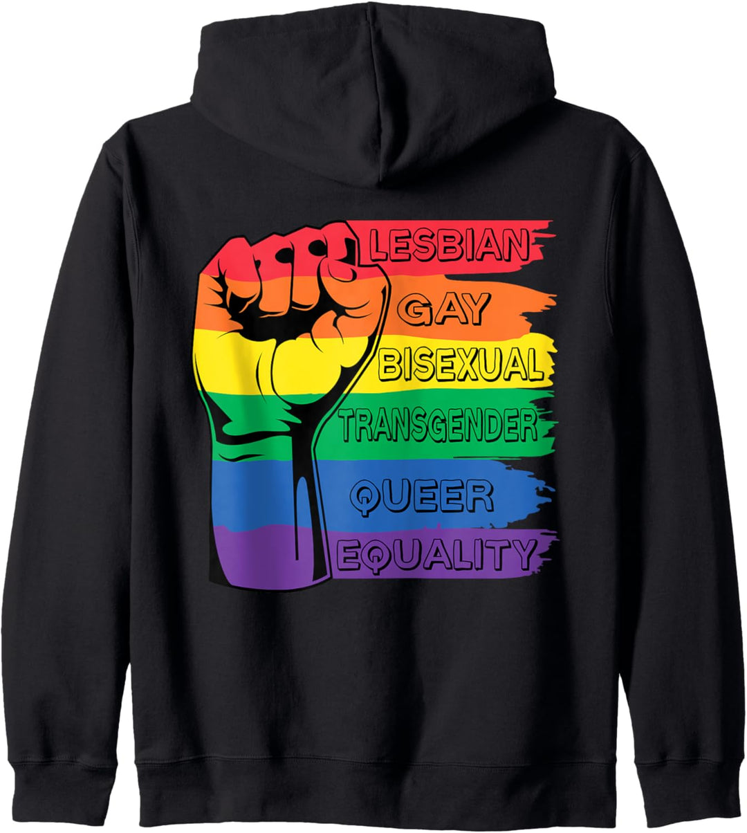 LGBTQ Lesbian Gay Pride Merch Regenbogen Faust Pride Kapuzenjacke
